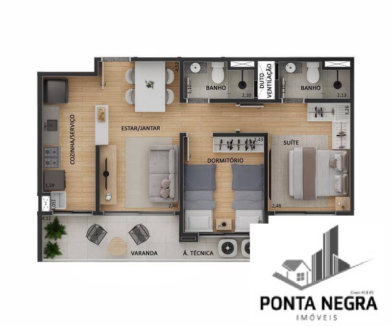 Apartamento, 2 quartos - Foto 8